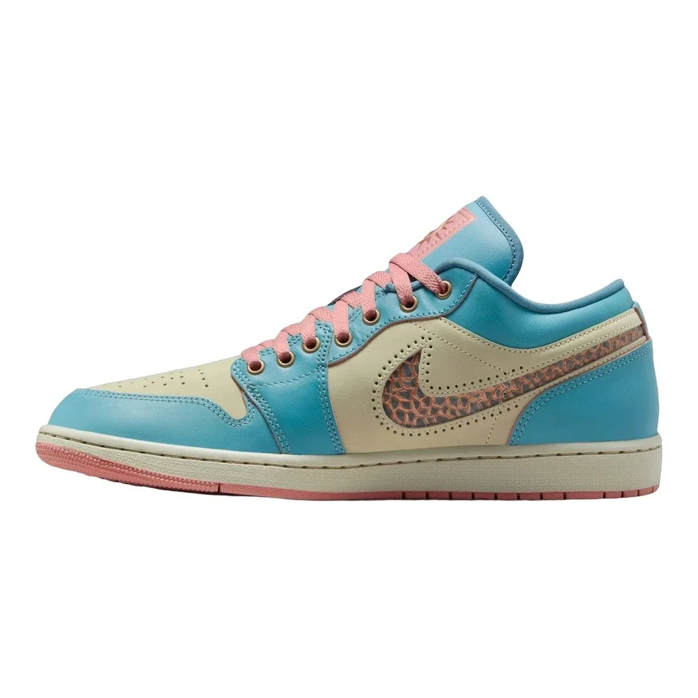 Mens Size 12 - JORDAN 1 LOW SE  Denim Turquoise Smokey Blue Red Shoes IM8120-464